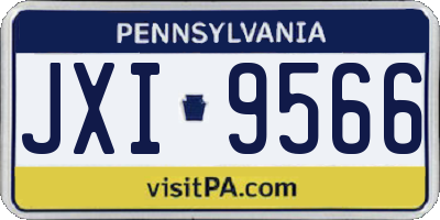 PA license plate JXI9566