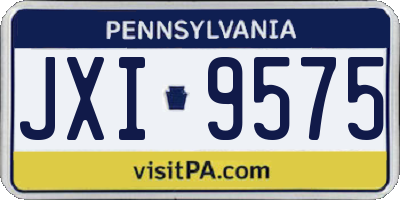 PA license plate JXI9575