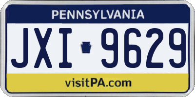 PA license plate JXI9629