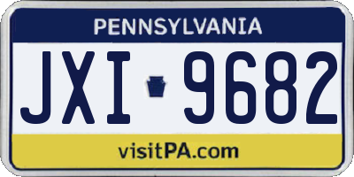 PA license plate JXI9682