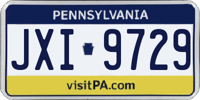 PA license plate JXI9729