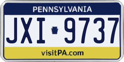PA license plate JXI9737