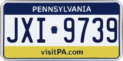 PA license plate JXI9739