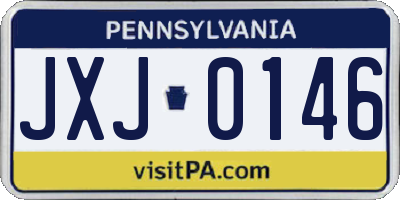 PA license plate JXJ0146