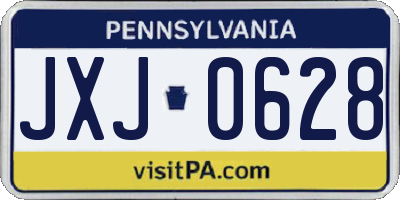 PA license plate JXJ0628