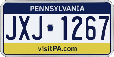 PA license plate JXJ1267