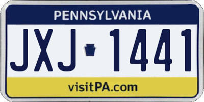 PA license plate JXJ1441