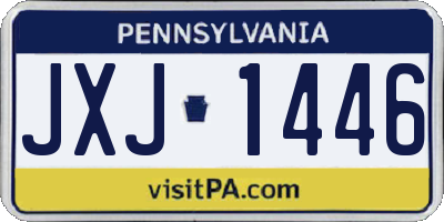 PA license plate JXJ1446