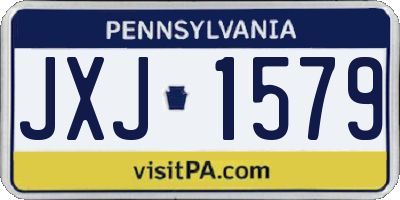 PA license plate JXJ1579