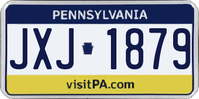 PA license plate JXJ1879