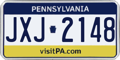 PA license plate JXJ2148