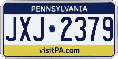 PA license plate JXJ2379