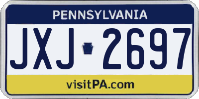 PA license plate JXJ2697