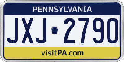 PA license plate JXJ2790
