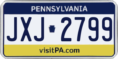 PA license plate JXJ2799