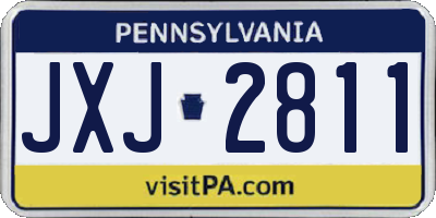 PA license plate JXJ2811