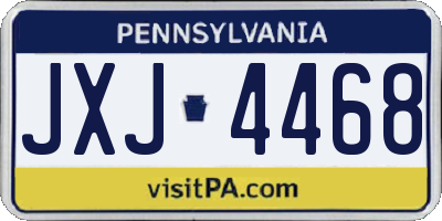 PA license plate JXJ4468