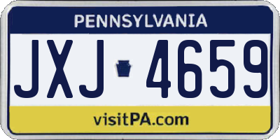 PA license plate JXJ4659