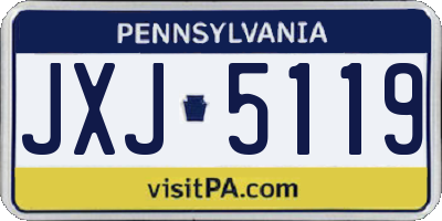 PA license plate JXJ5119
