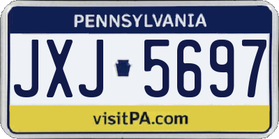 PA license plate JXJ5697