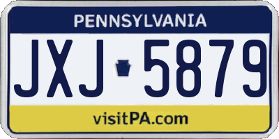 PA license plate JXJ5879