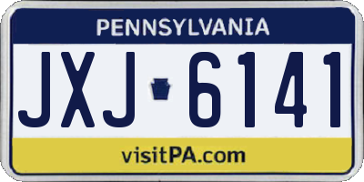 PA license plate JXJ6141