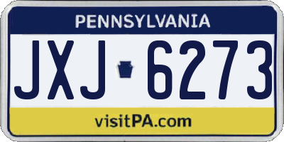 PA license plate JXJ6273