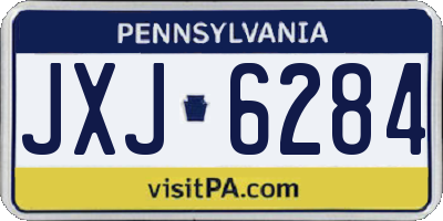 PA license plate JXJ6284