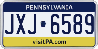 PA license plate JXJ6589