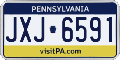 PA license plate JXJ6591