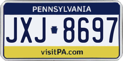 PA license plate JXJ8697