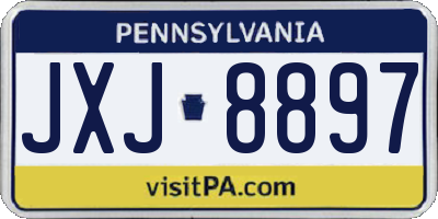 PA license plate JXJ8897