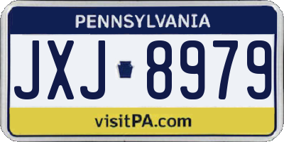 PA license plate JXJ8979