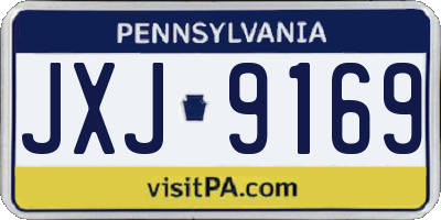PA license plate JXJ9169