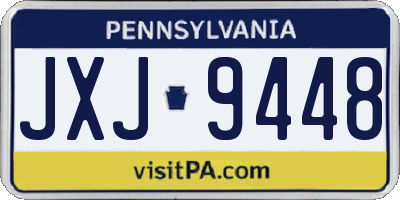 PA license plate JXJ9448