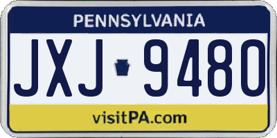 PA license plate JXJ9480