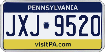 PA license plate JXJ9520