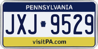 PA license plate JXJ9529