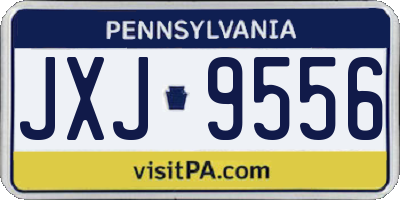 PA license plate JXJ9556