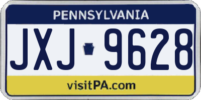 PA license plate JXJ9628