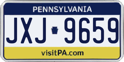PA license plate JXJ9659