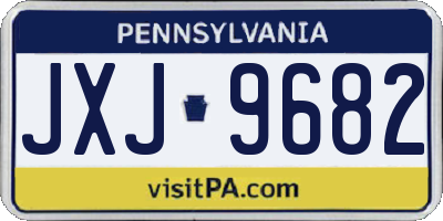 PA license plate JXJ9682
