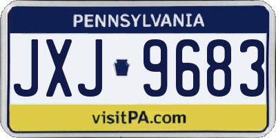 PA license plate JXJ9683
