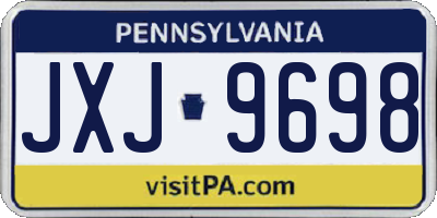 PA license plate JXJ9698