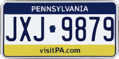 PA license plate JXJ9879