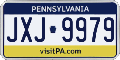PA license plate JXJ9979