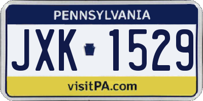 PA license plate JXK1529