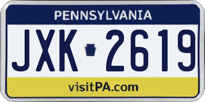PA license plate JXK2619