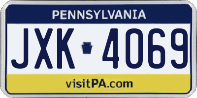 PA license plate JXK4069