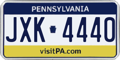 PA license plate JXK4440